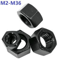 ♙ Black carbon steel grade 8.8 high strength nut thickened hexagon nut M2M3M4M6M8M10M12M14M16M18M20M22M24M27M30M36 GB/T 6170