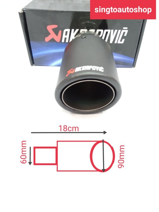 ปลายท่อ-akapovic-คาบอนมี2เเบบไห้เลือก-ด้านสวมทำจากสเเตนเลสเเท้หายห่วงเรื่องสนิม