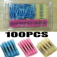 【hot】✣♈☼  100PCS Boxed Electrical Wire Terminal Shrink Butt Crimp Terminals Insulated Connectors 22-10 AWG