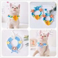 Explosive Cute Knitted Wool Collar Fish Bear Bib Saliva Towel Dog Accessories Cat Toy Dress Up Props