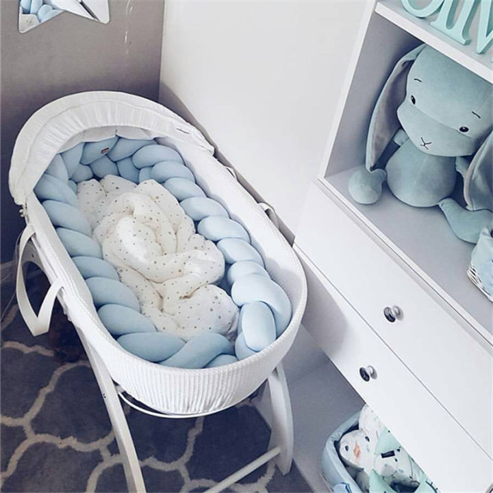 1m2m3m4m-baby-bed-bumper-knot-long-handmade-knotted-id-weaving-plush-baby-crib-protector-infant-knot-pillow-room-decor