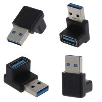 A0KB USB 3.0 Male to Female Adapter 90 Degree Extension Right Angle Adapter Plug USB Extender Connector