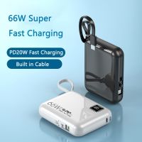 66W Fast Charging Power Bank 10000mAh with USB C Cable for Huawei P50 External Battery Charger for iPhone 13 Xiaomi Powerbank ( HOT SELL) Coin Center