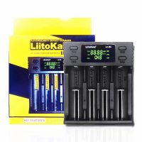 Liitokala 18650 26650 21700จอแสดงผล LCD 4ช่อง NiMH แบตเตอรี่ลิเธียมไอออนชาร์จ