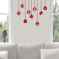 Christmas Theme Wall Stickers Christmas Tree Bells Wall Decal Home Decor For Living Room Bedroom Vinyl CH334