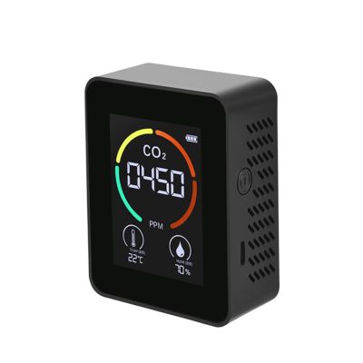Indoor Portable CO2 Detector Multifunctional Thermohygrometer Home Digital Air Detector Intelligent Air Quality Analyzer Household Air Pollution Monitor