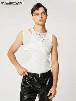 hot【DT】 2023 New Men Hollow Structural Stitching Waistcoat Fashion Male See-through Mesh Vests S-5XL