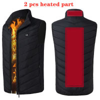 WJJDFC New 9pcs Heated Vest Men Women Usb Heated Jacket Heating Vest Thermal Clothing Hunting Vest Winter Heating Jacket Black