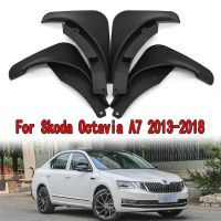 JHTJHNDTGFJHND 1ชุดรถ Mud Flaps สำหรับ Skoda Octavia A7 2013 2014 2015 2016 2017 2018 Mudguards Splash Guards Fender Mudflaps อุปกรณ์เสริม