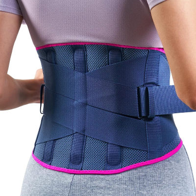 FREETOO Back Brace for Women Men Lower Back Pain Relief with 5 Anatomical Stays, Knitted Back Support Belt for heavy lifting, Durable Lumbar Support Brace for Sciatica Herniated Disc XXL(Waist size:51"-65") Blue