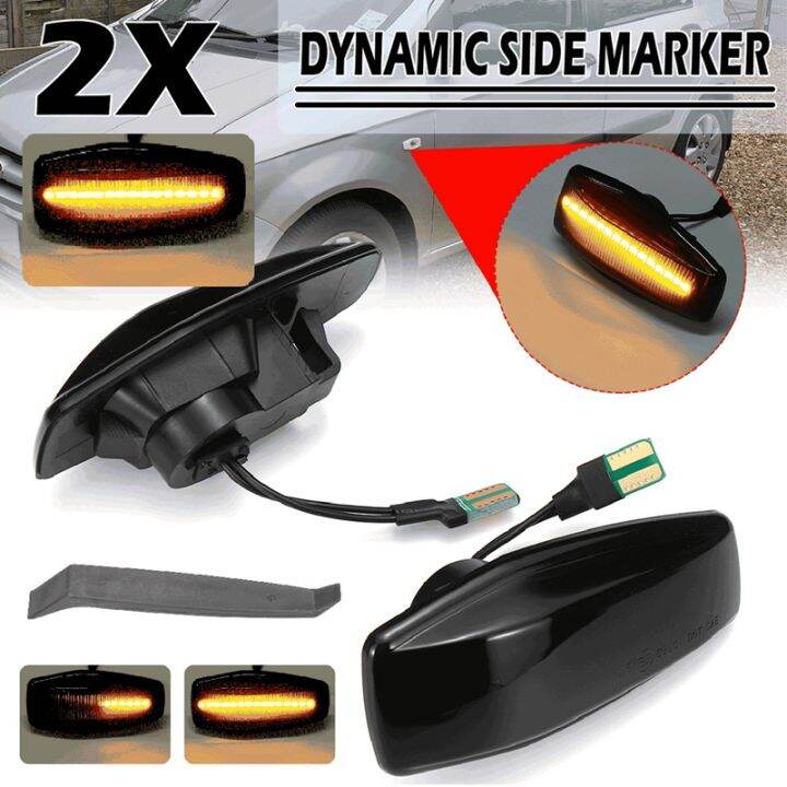 Dynamic Turn Signal LED Side Marker Light Flashing Indicator for (DE