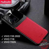 Nebula สำหรับ VIVO Y35 2022 | VIVO Y16 | VIVO Y02s ปลอก Hard Grained หนังโทรศัพท์มือถือปกหลัง Plexi แก้วโทรศัพท์มือถือ VIVO Y02s Y35 Y16โทรศัพท์มือถือกรณีป้องกันการกระแทกสำหรับ VIVO Y35 Y16 Y02S