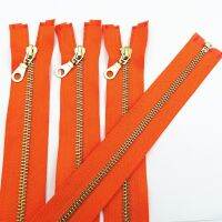 1 Pcs 5# Brass Metal Open-End Zipper 30-60Cm(12-24 Inches) 20 Colors Sewing Zipper Door Hardware Locks Fabric Material