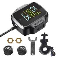 Motorcycle Tire Pressure Monitoring System Locomotive Tire Pressure Monitoring System Low-Voltage Alarm Tire Pressure Monitoring Tool for All Kinds of Two-Wheeled Motorcycles steadfast