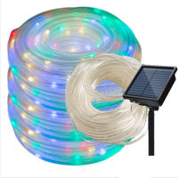 led solar tube light 22M32M string lights outdoor waterproof christmas lights garden decoration lights