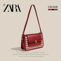 Zara○ แพคเกจแต่งงานหญิงอาวุโสรู้สึกสีแดงหนึ่งไหล่ Alar ใหม่ความจุสูงแบบพกพากระเป๋าขนาดเล็กแพคเกจเจ้าสาวของเขา