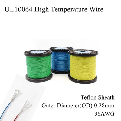 【YF】ↂ  UL10064 36AWG Temperature Wire Teflo PTFE FEP Sheath Soft Solder Tin Plated Cable Core