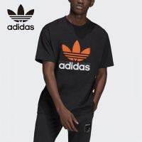 Adidas ของแท้ 100% เสื้อยืดลําลอง แขนสั้น คอกลม ทรงหลวม ลายโลโก้ แฟชั่น สําหรับผู้ชาย เหมาะกับการวิ่ง เล่นกีฬา H09347 tvz