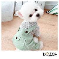 Cute Dogs Striped Shirt 4-Legs Overalls Two Colors Jumpsuit Comfortable Small Cat Clothes for Spring Summer Pets Supplier