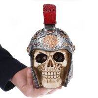 ▨ Helmet Skull Statues Armor Warrior Skull Handicraft Resin Human Skulls Head Sculptures Home Decoration Art Gifts