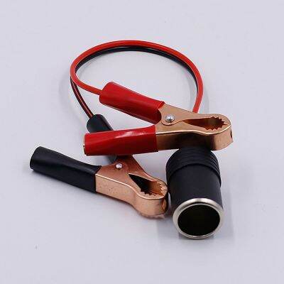 ☫ 35cm 12V Car Battery Terminal Clamp Clip Cigarette Lighter Power Socket Adaptor Camping Battery Pump Power Adapter Splitter