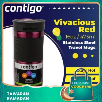 Contigo SnapSeal Byron Vivacious 20-fl oz Stainless Steel Travel Mug at