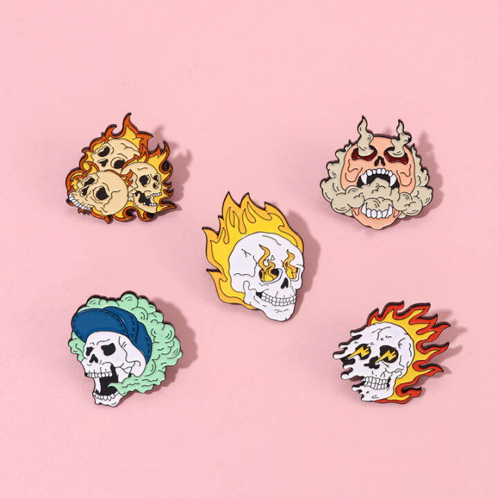 5 Styles Creative Skull Lapel Brooch Funny Fire Enamel Pin Punk Design Backpack Badge Accessories Jewelry Collection Gifts for Friends | Lazada 5 Styles Creative Skull Lapel Brooch Funny Fire Enamel Pin Punk Design Backpack Badge Accessories Jewelry Collection Gifts for Friends | Lazada