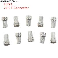 10Pcs 75-5 F Connector Screw On Type For RG6 Satellite TV Antenna Coax Cable Watering Systems Garden Hoses