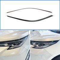 Car Head Light Lamp Eyebrow Cover Trim Sticker Molding Head Light Lamp Eyebrow Cover Headlamp Eyebrow Cover for Toyota Sienna 2021 2022 Accessories ABS Carbon Fiber