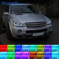 Rgb หลายสีแอลอีดีแหวนเฮโลดวงตานางฟ้า Rf ระยะไกลสำหรับ Mercedes Benz M คลาส Ml320 W164 350 Ml63 2006 2007อุปกรณ์เสริม