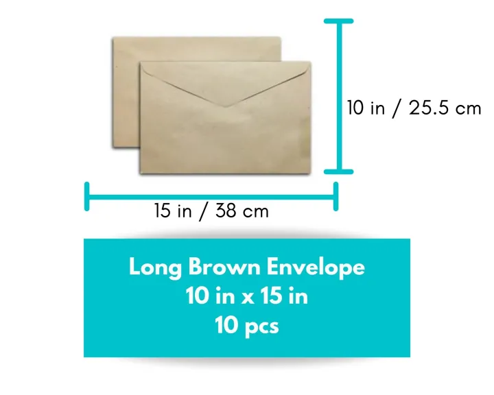 10 pcs Long Brown Envelope Lazada PH