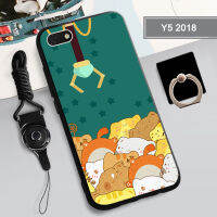 เคสสำหรับหัวเหว่ยนุ่ม Y5คลุมทั้งหมดเคสโทรศัพท์2022ฝามีที่ถือวงแหวนโทรศัพท์และเชือกป้องกันการตกรูปแบบใหม่