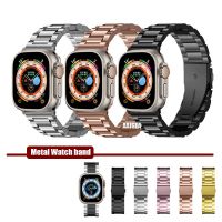 สายนาฬิกาข้อมือ สเตนเลส สําหรับ iWatch Band ultra 49 มม. 45 มม. 41 มม. 44 มม. 40 มม. 42 มม. 38 มม. Series 8 7 6 se 5 【BYUE】