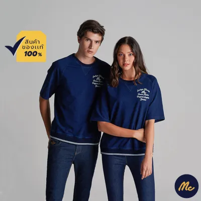 Mc Jeans เสื้อสเวตเตอร์ เสื้อกันหนาว MC BIKER สียีนส์