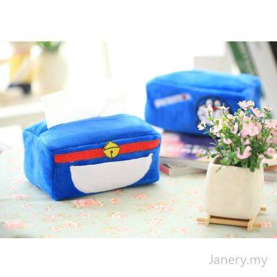 Cute Plush Toy Cartoon Doraemon Tissue Box Cover Soft Paper Box Decoration Gift