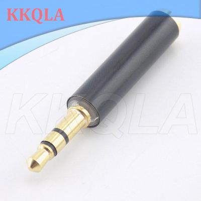 QKKQLA 3.5mm 3 Pole RCA Male To 4 Pole Female Jack Stereo AUX 3 Ring Audio Connector Extension Headphone Plug Adapter