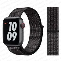 สายห่วงไนลอนสำหรับสายคาด Apple Watch 44มม. 40มม. 45มม. 41มม. 38มม. 42มม. 44มม. สายนาฬิกาข้อมือ Correa Watch Series 3 5 6 Se 7