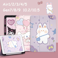 เคสไอเเพด ใช้สำหรับรุ่นFor gen7/gen8/gen9 10.2  gen5/gen6/Air1/Air2/9.7 เคสฝาหลังใส Air3 10.5 Air4/Air5 10.9 pro11 พร้อมช่องเสียบปากกา