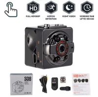 SQ8 Mini HD USB Camera Camcorder with Night Vision ,Portable Handheld DV, DC Video Recorder with 2 Stand for Home Car