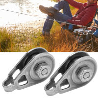 2 pcs Sailing Pulley Stainless Steel Visual Anchor Fishing Pulley with Bearing for Kayak Canoe Boat