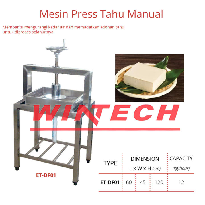 Getra Et Df01 Mesin Press Tahu Manual Mesin Cetak Tahu Manual