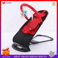 Ghế Rung Nhún Cao Cấp có móc treo đồ chơi và gối đầu cho bé, thiết kế khung thép dẻo chắc chắn an toàn cho bé thumbnail