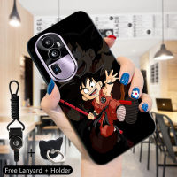 เคส PMP สำหรับ OPPO Reno10 Pro + เคส5G Hp Oppo Reno10 Pro + 5G (แหวนใส่นิ้ว + สายคล้อง) Dragon ซุนโกคู Goku เคสมือถือกันกระแทกเคสโทรศัพท์ป้องกัน TPU ซิลิโคนนิ่ม