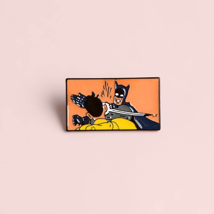 adventure-killer-enamel-pin-mysterious-cape-dagger-comic-scene-personalized-movie-badge-western-brave-punk-jewelry-lapel-brooch