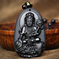 Vòng Cổ Phật Phổ Hiền Bồ Tát cao cấp - Phật bản mệnh người tuổi Thìn Tỵ đen thumbnail