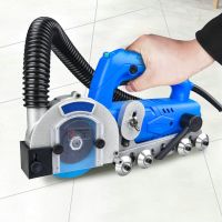 Electric Tile Cutting Machine Wall Floor Slotting Machine Saw Belt Self-dusting Floor Slotting Machine Decoration Team Tools