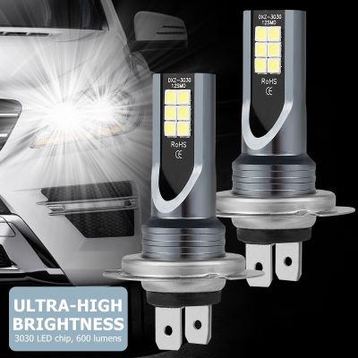 H7 LED Headlight Bulb 6500K 600lm Fog Light Bulbs Waterproof Xenon Bulb for 12V Car Motorcycle Headlight High/Low Beams Fog Lamp Bulbs  LEDs  HIDs