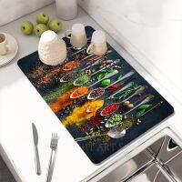 【CC】 Drain Dishes Drying Super Absorbent Drainer Tableware Bottle Rug Dinnerware Decoraction Placemat