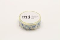 mt masking tape heart stamp blue (MT01D332) / เทปตกแต่งวาชิ ลาย heart stamp blue แบรนด์ mt masking tape ประเทศญี่ปุ่น