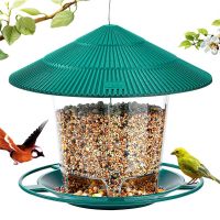 Newest Waterproof Gazebo Hanging Wild Bird Feeder Garden Container With Hang Rope Feeding House Type Bird Feeder Decoration